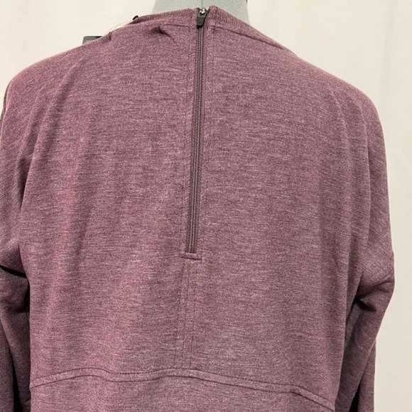 Ellen Tracy NWOT Sz XL Wine Cuff  Long Sleeves Sweater Dress Cuff Hemline - Picture 8 of 9